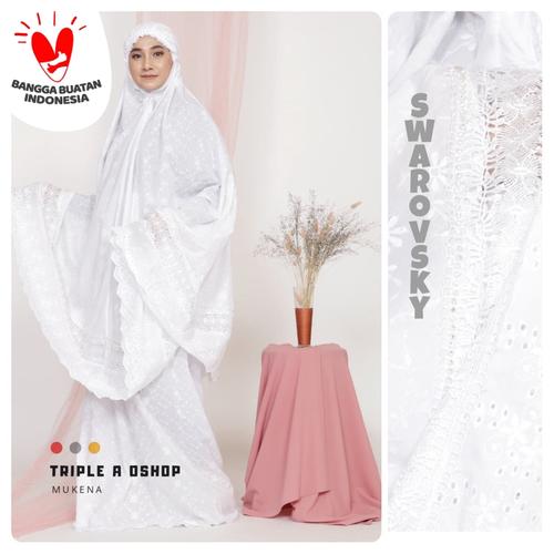 Foto Produk Mukena Katun Paris Renda Melati Putih Cantik dari Triple-A oshop