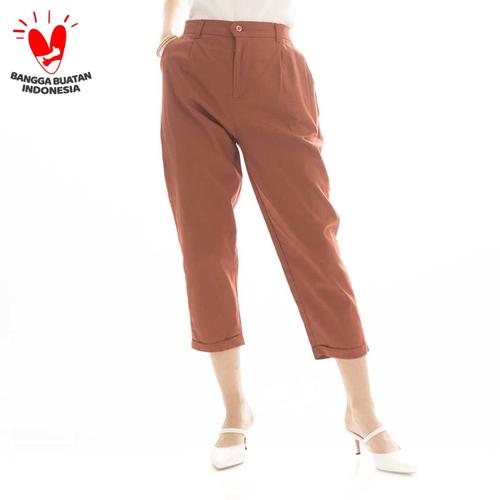 Foto Produk Kama Linen Pants in Teracotta Beatrice Clothing - Celana Bahan Wanita dari Beatrice Clothing