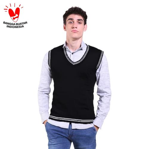 Foto Produk Jfashion Men's Knit Vest Rompi Rajut Pria - Exo - Abu-abu, S dari j--fashion