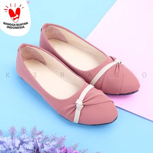 Foto Produk KIRARO Sepatu Flatshoes Wanita Kerja Santai Murah Casual KFMDR05 - Hitam, 38 dari Kiraro