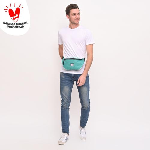 Foto Produk HOT PROMO! TAS SELEMPANG WAISTBAG AL-CANTE (TAHAN AIR,BAHAN DISTRO) !! - Liight Green dari Woodbags Store