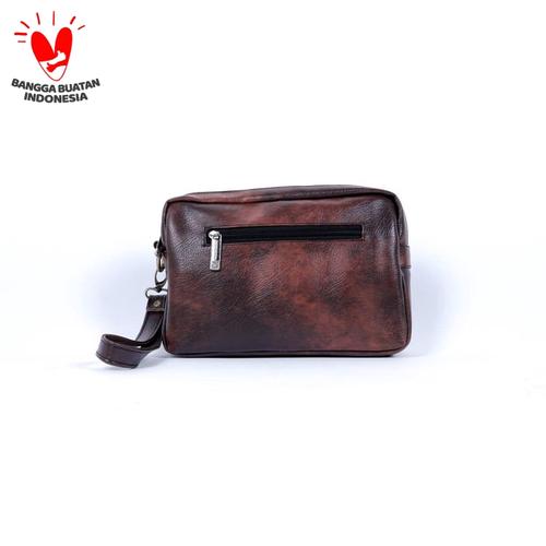Foto Produk Woodbags Leather Clutch Coby - Dompet Kulit, Tas Tangan - Cokelat dari Woodbags Store