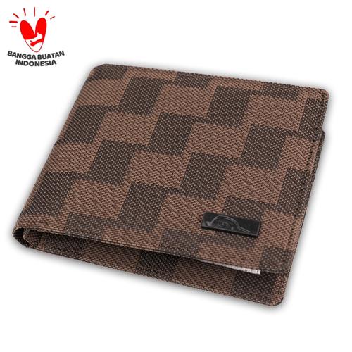 Foto Produk JFR Fashion Dompet Pria Bahan Kulit Canvas JP19 Hitam - Cokelat dari Jennifer Wallet