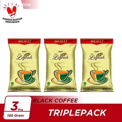 Foto Produk Kopi Luwak Super Hemat Black Coffee Bag 165gr Triple Pack dari Kopi Luwak Official