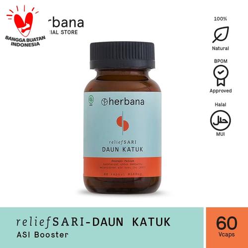 Foto Produk Herbana Relief Sari Daun Katuk - 60 Kapsul dari HERBANA