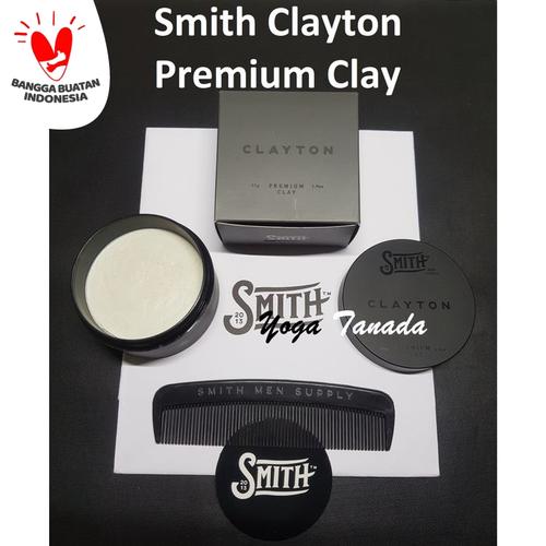 Foto Produk Pomade Smith Clayton Premium Clay Matte Waterbased 1.9 oz (FREE SISIR) dari Yoga Tanada