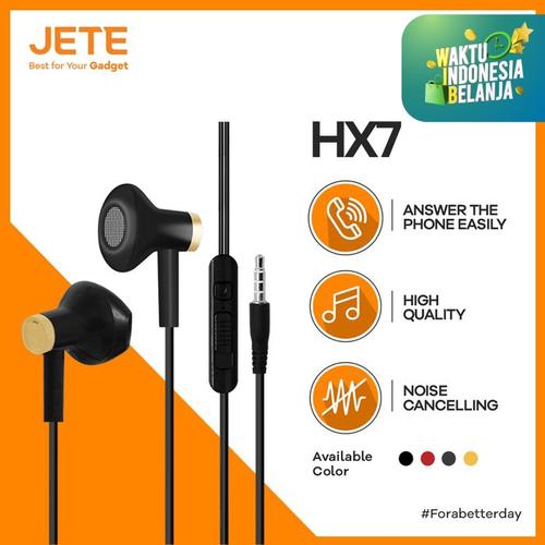 Foto Produk Headset Superbass JETE HX7 With Noise Cancelling - Putih Gold dari Gadget Point Store