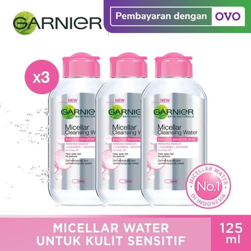 Foto Produk Garnier Micellar Water Pink 125ml Pack of 3 dari Garnier Official