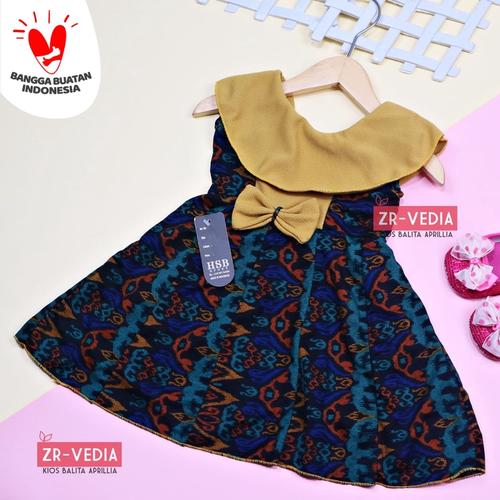 Foto Produk Dress Batik uk Bayi 0-12 Bulan / Dres Anak Perempuan Pakaian Baju Atas dari ZR-Vedia