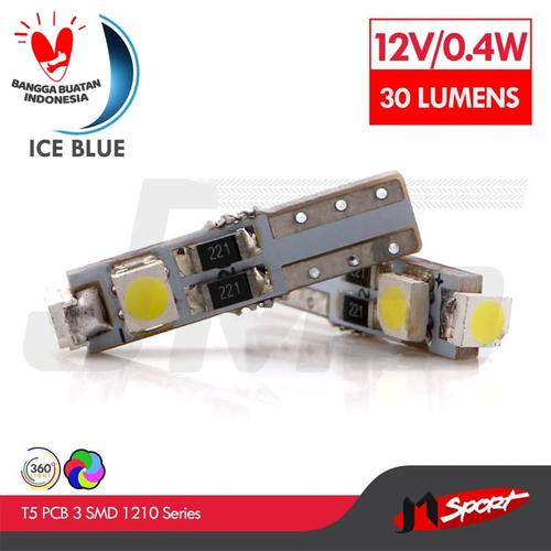 Foto Produk Lampu LED Speedometer T5 PCB 3 SMD 1210 Ice Blue - Model Nyamping dari Jaya Motorsport