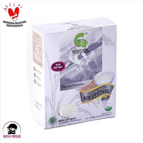 Foto Produk GASOL Organic Tepung Beras Putih Organik 200 g dari BAYININJA