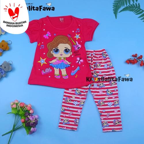 Foto Produk Setelan LOL uk 2-3 Tahun / Baju Anak Karakter Legging Perempuan - Motif Worm Zone dari Kios Balita Fawa