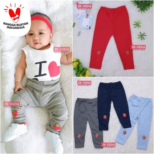 Foto Produk Legging Strawberry uk Bayi - 6 Tahun / Leging Kaos Anak Perempuan Baby - bayi 3-12 bulan dari ZR-Vedia