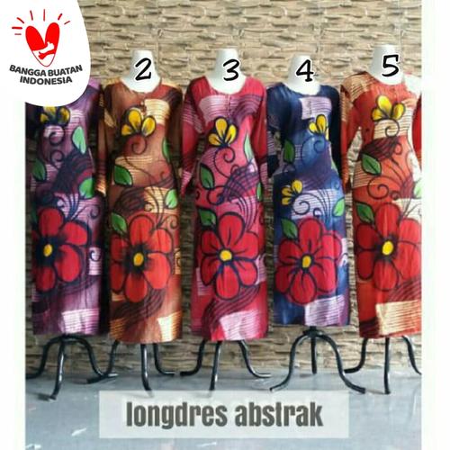 Foto Produk Gamis rayon murah / longdress batik pekalongan / daster lengan panjang dari RisqianaBatik