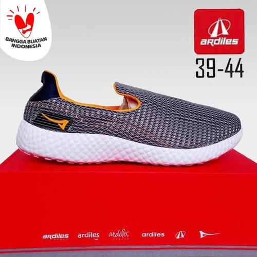 Foto Produk SEPATU ARDILES KASAI SEPATU RINGAN CASUAL, SEPATU KERJA SEPATU SLIP ON - Abu Orange, 39 dari ANEKARAGAM DOT COM