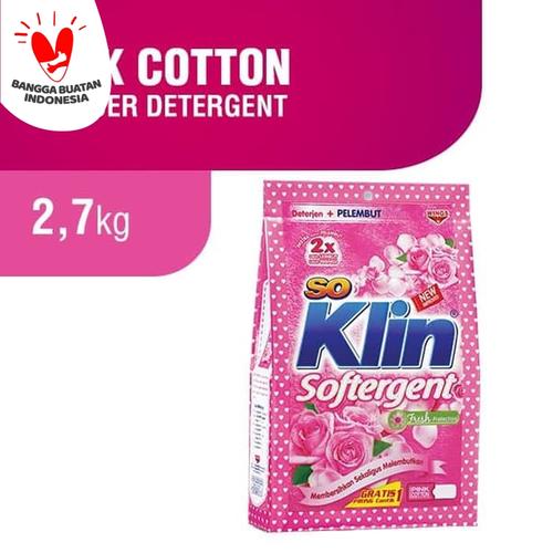 Foto Produk Soklin Deterjen Bubuk Softergent Pink Cotton 2.7 kg dari Wings Official Store