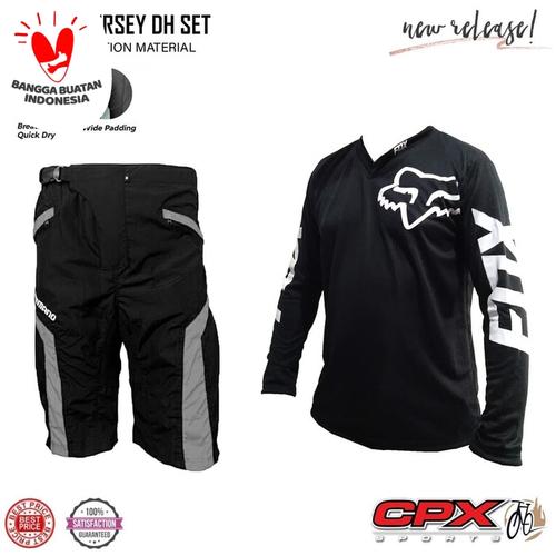 Foto Produk Baju Jersey sepeda Plus celana Padding - celana sepeda peding - L dari abaholot