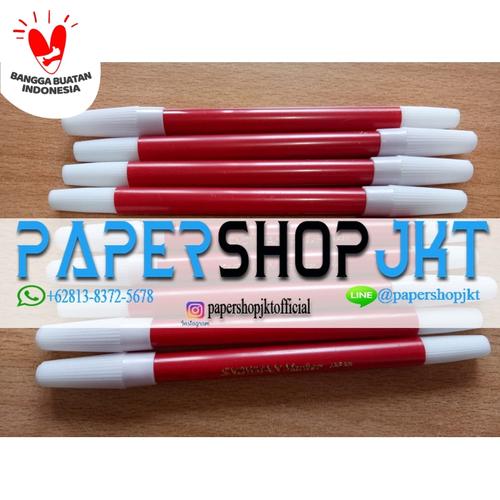 Foto Produk TERMURAH!!! Spidol Kecil Marker SNOWMAN MERAH - Merah dari Paper Shop Jkt