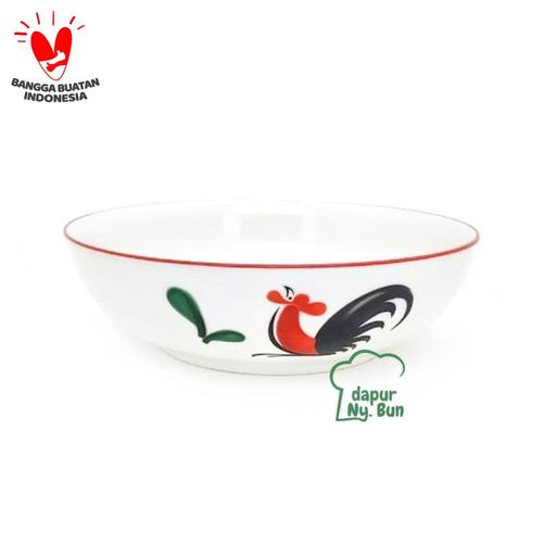 Foto Produk 1Pc Mangkok SOTO CEPER Ayam Jago Seri 2 Ukuran 7Inch/Mangkuk Porcelain dari Dapur Ny.Bun