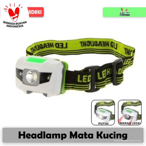 Foto Produk MITSUYAMA Headlamp Mata Kucing 3 Mode Senter Kepala Ms 334 dari TOKOPENDAKI Official