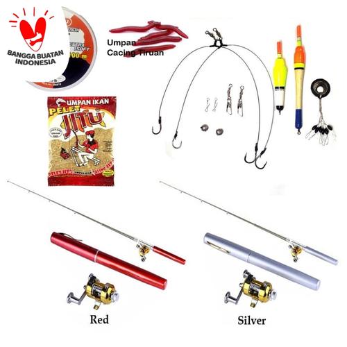 Foto Produk 1 Set Joran Pancing Pena Mini / Pancingan Pena Mini 1 Set dari Adskhan_Oshop