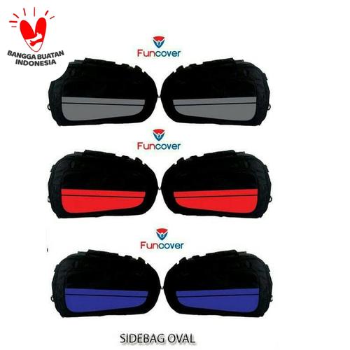 Foto Produk sidebag motor / side bag Oval / tas samping motor - Merah dari Kitaro MotorShop