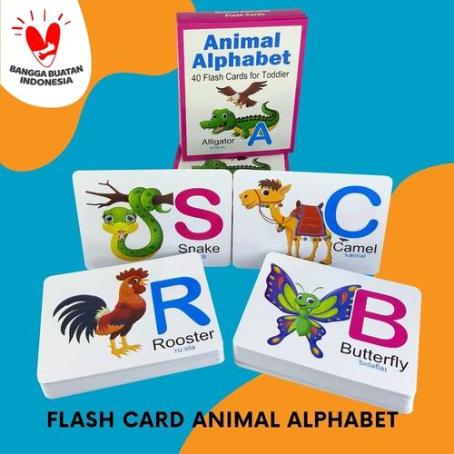 Foto Produk Flashcard Kartu Pintar ANIMAL ALPHABET dari Kinantikomik