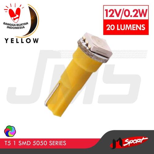 Foto Produk Lampu LED Mobil / Motor / Speedometer /Dashboard T5 1 SMD 5050 -Yellow dari Jaya Motorsport