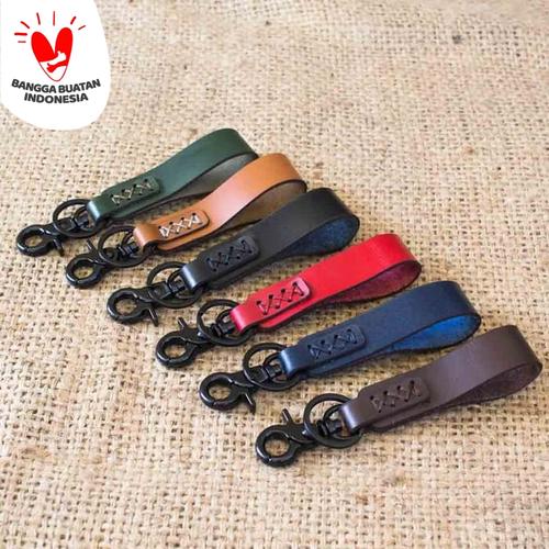 Foto Produk gantungan kunci kulit asli keychain snaphook dari invincible