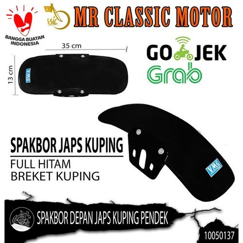 Foto Produk Spakbor / Slebor Depan Variasi Custom Japs Pendek Breket Kuping Hitam dari Mr. Classic Motor