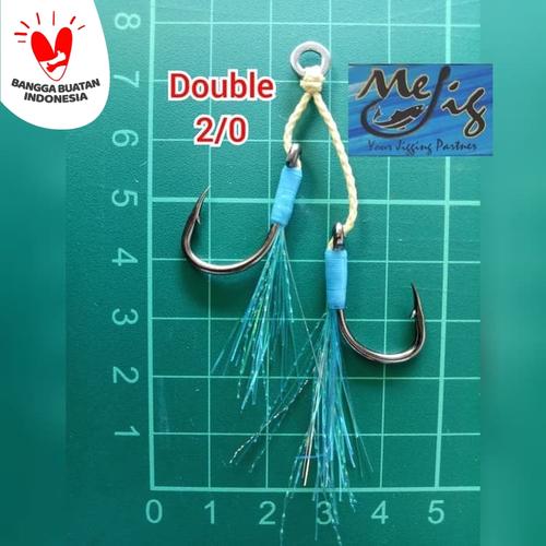 Foto Produk Assist hook / kail double micro jigging 2/0 dari MeJig Fishing