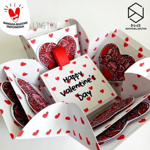 Foto Produk Kado Hadiah Pacar Valentine Pop Up Explosion Box Doodle dari Doodle Art DWskellington