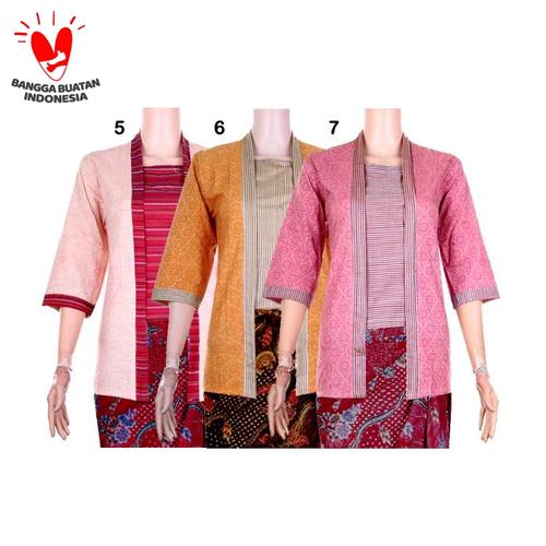 Foto Produk Kebaya Kutubaru Kombinasi Embos Dan Lurik Nomor 5, 6 & 7 dari Jogja Batik