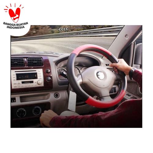 Foto Produk Cover Sarung Setir / Stir Steer - HitamMerah dari vauto