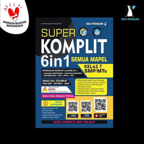 Foto Produk BUKU SUPER KOMPLIT 6in1 SEMUA MAPEL SMP/MTs KELAS 7 dari Edu Penguin Kompas Ilmu