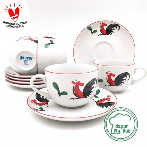 Foto Produk 6 pasang Cangkir Set seri1 Ayam Jago seri 2 - Cangkir Kopi - Teh dari Dapur Ny.Bun