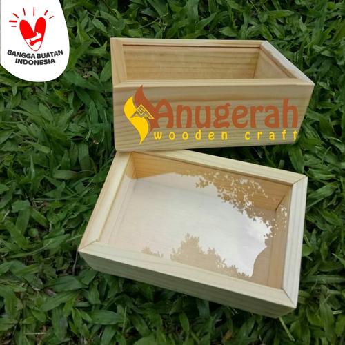 Foto Produk Wooden sliding acrylic box 15x20cm kotak kayu sliding akrilik dari Anugerah Sarana Abadi CV