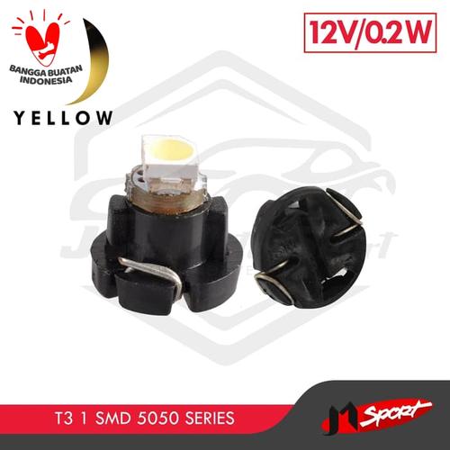 Foto Produk Lampu LED Mobil Motor / Speedometer / Dashboard T3 1 SMD 5050 - Yellow dari Jaya Motorsport