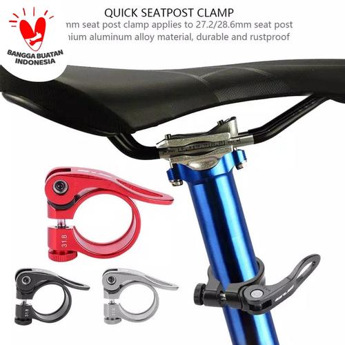 Foto Produk Seat Post clamp alumunium alloy GUB - seat post sepeda size 31.8 mm - Hitam dari Uwo Sports