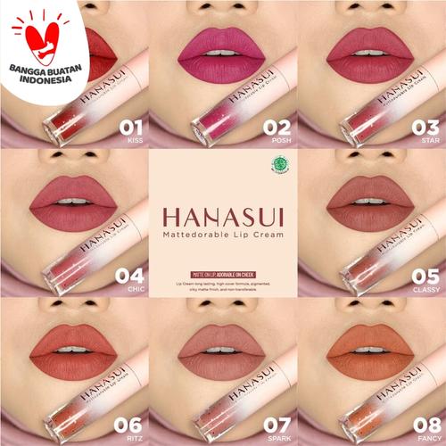 Foto Produk HANASUI LIP CREAM MATTEDORABLE - LIP CREAM VELVET MATTE HANASUI - 01 KISS dari LACI KOSMETIK