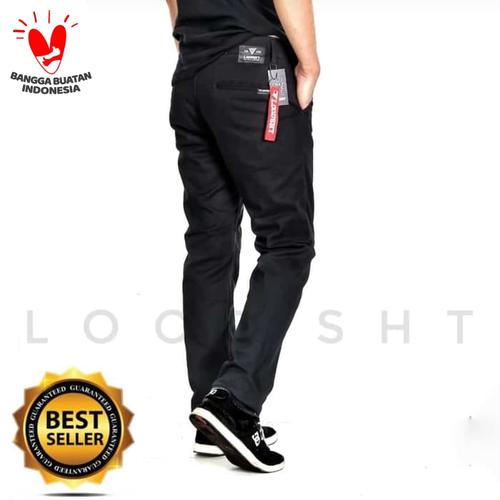 Foto Produk CELANA PANJANG CHINO LOODSHT HITAM CASUAL GROSIR MURAH - Hitam, S dari LOODSHT