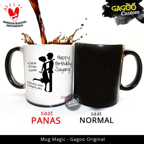 Foto Produk Kado ultah , Kado Unik | Mug Bunglon Magic - We Romantic | Custom Text dari Gagoo Official Store