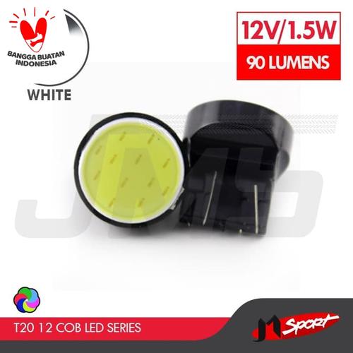 Foto Produk Lampu LED Senja/Wedge Side T20 7443 12 COB LED 1.5W - White dari Jaya Motorsport