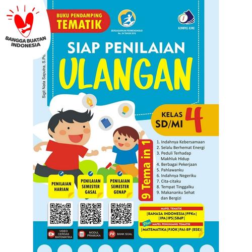 Foto Produk BUKU SIAP PENILAIAN ULANGAN SD MI Kelas 4 -Pendamping Tematik- dari Edu Penguin Kompas Ilmu