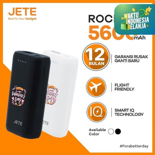 Foto Produk POWERBANK CUSTOM FOTO DESAIN BEBAS JETE ROCK 5600 mAh Garansi 1 Tahun dari JETE Official Surabaya