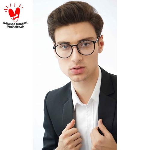 Foto Produk Houseofcuff Frame Kacamata Sun Glasses Pria Wanita Unisex Bening N - Hitam dari House of Cuff