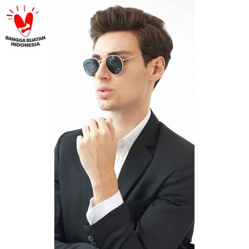 Foto Produk Houseofcuff Frame Kacamata Sun Glasses Pria Wanita Unisex Hitam c - Emas Hitam dari House of Cuff