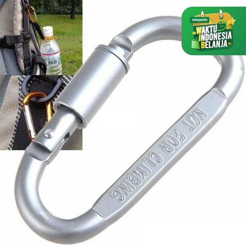 Foto Produk Carabiner KeyChain Hook Bags Cantolan Tas Gantungan Kunci Tas Ring - Perak dari lbagstore