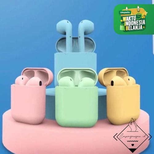 Foto Produk Inpods pods tws bluetooth headset earphone earbuds macaron pastel - GREEN dari Caseayangan ID