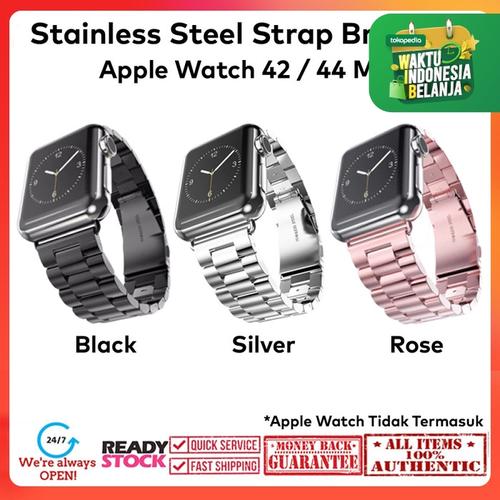 Foto Produk Case Apple Watch 42mm / 44mm Stainless Steel Luxury Bracelet Strap - Black dari Spigen Indonesia